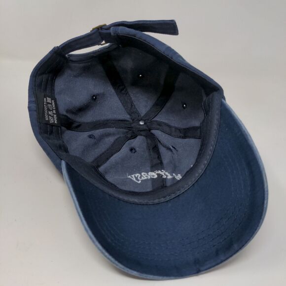 Take It Easy Men's Slideback Hat Blue Adjustable Embroidered Spell Out - Picture 9 of 11